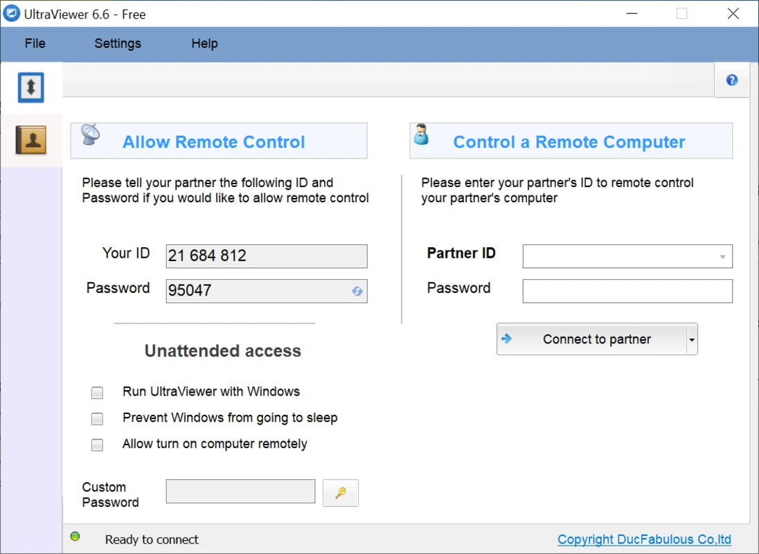 UltraViewer extended features screenshot